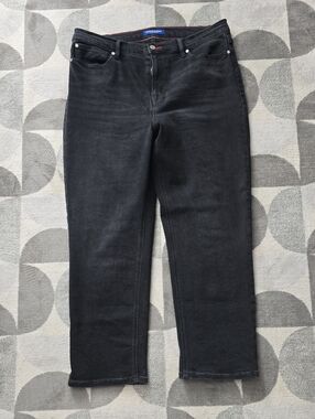 Black Straight-Leg Jeans